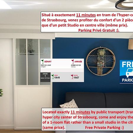 T2 - Tram Direct Strasbourg Centre Ville En 11 Min - Parking Gratuit Schiltigheim Buitenkant foto